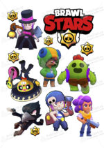 Сахарная и вафельная Картинка для торта «Brawl stars» — PT100102 | Пищевая печать на торте, сахарной, вафельной бумаге -> PrinTort.ru