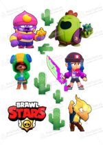Сахарная и вафельная Картинка для торта «Brawl stars» — PT100108 | Пищевая печать на торте, сахарной, вафельной бумаге -> PrinTort.ru