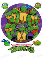 Сахарная и вафельная Картинка для торта «Черепашки Ниндзя» — PT100287 | Пищевая печать на торте, сахарной, вафельной бумаге -> PrinTort.ru
