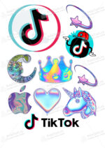 Сахарная и вафельная Картинка для торта «Tik Tok (Тик Ток)» — PT100187 | Пищевая печать на торте, сахарной, вафельной бумаге -> PrinTort.ru