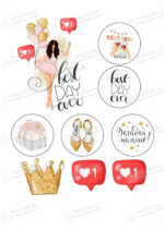 Сахарная и вафельная Картинка для торта «Девушка» — PT100312 | Пищевая печать на торте, сахарной, вафельной бумаге -> PrinTort.ru