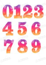 Сахарная и вафельная Картинка для торта «Цифры» — PT103360 | Пищевая печать на торте, сахарной, вафельной бумаге -> PrinTort.ru