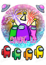 Сахарная и вафельная Картинка для торта «Амонг Ас» (Among Us)- PT100514 | Пищевая печать на торте, сахарной, вафельной бумаге -> PrinTort.ru