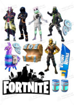 Сахарная и вафельная Картинка для торта «Фортнайт» (Fortnite)- PT100528 | Пищевая печать на торте, сахарной, вафельной бумаге -> PrinTort.ru