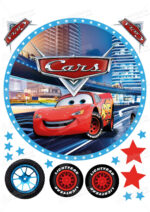 Сахарная и вафельная Картинка для торта «Тачки» — PT100619 | Пищевая печать на торте, сахарной, вафельной бумаге -> PrinTort.ru