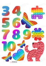 Сахарная и вафельная Картинка для торта «Pop It (Поп Ит)» — PT100667 | Пищевая печать на торте, сахарной, вафельной бумаге -> PrinTort.ru