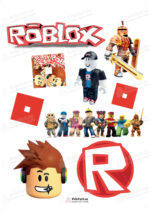 Сахарная и вафельная Картинка для торта»Roblox (Роблокс)» — PT100807 | Пищевая печать на торте, сахарной, вафельной бумаге -> PrinTort.ru