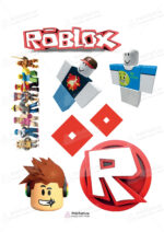 Сахарная и вафельная Картинка для торта»Roblox (Роблокс)» — PT100811 | Пищевая печать на торте, сахарной, вафельной бумаге -> PrinTort.ru