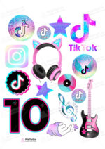 Сахарная и вафельная Картинка для торта «Тик Ток» — PT100872 | Пищевая печать на торте, сахарной, вафельной бумаге -> PrinTort.ru