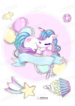 Сахарная и вафельная Картинка для торта «Единорог» — PT101002 | Пищевая печать на торте, сахарной, вафельной бумаге -> PrinTort.ru