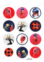 Сахарная и вафельная Картинка для капкейков «Леди Баг» — PT101057 | Пищевая печать на торте, сахарной, вафельной бумаге -> PrinTort.ru