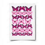 Сахарная и вафельная Картинка для торта «Бабочки» — PT100076 | Пищевая печать на торте, сахарной, вафельной бумаге -> PrinTort.ru