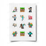 Сахарная и вафельная Картинка для торта «Майнкрафт» — PT100085 | Пищевая печать на торте, сахарной, вафельной бумаге -> PrinTort.ru