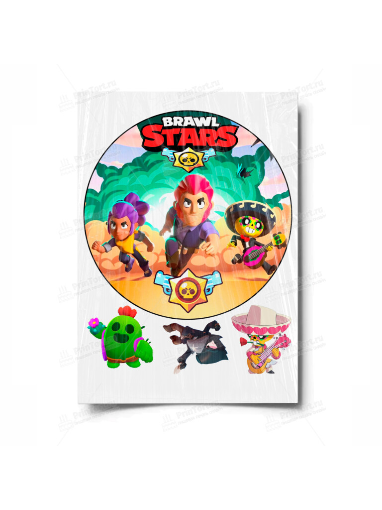 Сахарная, вафельная Картинка для торта «Brawl stars» — PT100101 | Пищевая печать на торте, сахарной, вафельной бумаге -> PrinTort.ru Сахарная и вафельная Картинка для торта «Brawl stars» — PT100101 | Пищевая печать на торте, сахарной, вафельной бумаге -> PrinTort.ru