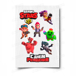 Сахарная и вафельная Картинка для торта «Brawl stars» — PT100103 | Пищевая печать на торте, сахарной, вафельной бумаге -> PrinTort.ru
