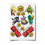 Сахарная и вафельная Картинка для торта «Brawl stars» — PT100107 | Пищевая печать на торте, сахарной, вафельной бумаге -> PrinTort.ru