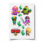 Сахарная и вафельная Картинка для торта «Brawl stars» — PT100108 | Пищевая печать на торте, сахарной, вафельной бумаге -> PrinTort.ru