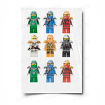 Сахарная и вафельная Картинка для торта «Лего Ниндзяго» — PT100139 | Пищевая печать на торте, сахарной, вафельной бумаге -> PrinTort.ru