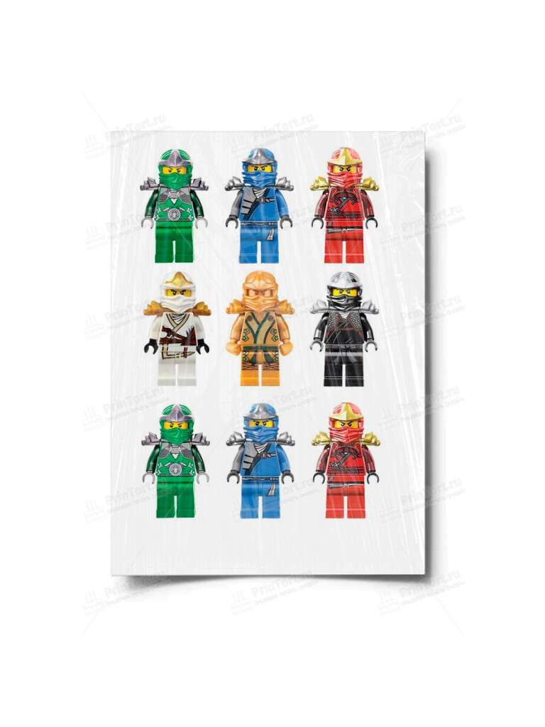 Сахарная и вафельная Картинка для торта «Лего Ниндзяго» — PT100139 | Пищевая печать на торте, сахарной, вафельной бумаге -> PrinTort.ru