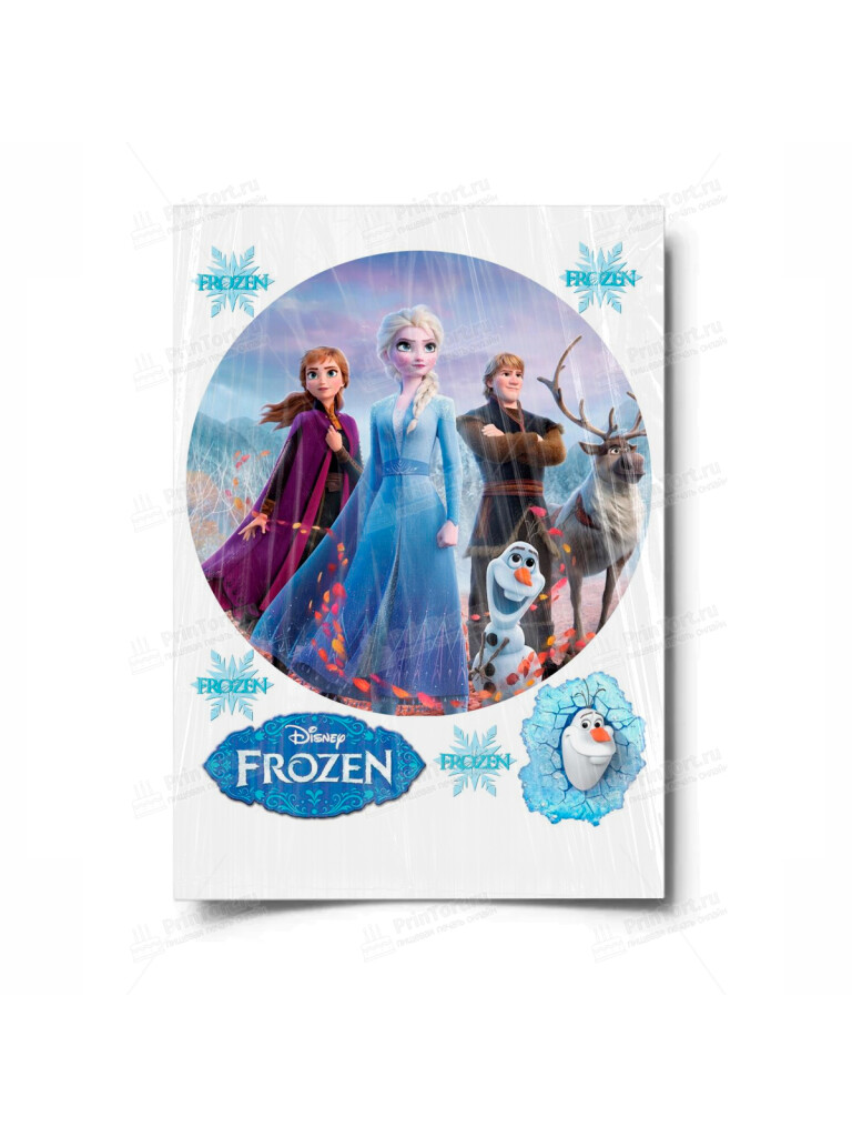 Сахарная и вафельная Картинка для торта «Холодное сердце» — PT100167 | Пищевая печать на торте, сахарной, вафельной бумаге -> PrinTort.ru