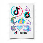 Сахарная и вафельная Картинка для торта «Tik Tok (Тик Ток)» — PT100187 | Пищевая печать на торте, сахарной, вафельной бумаге -> PrinTort.ru