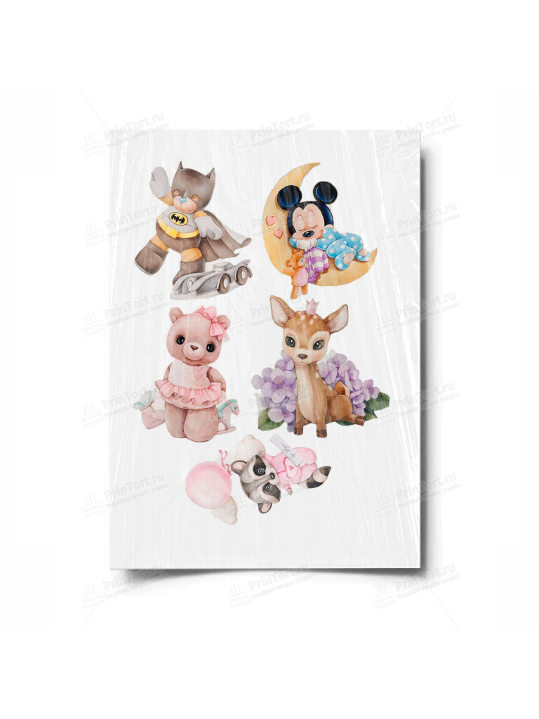 Сахарная и вафельная Картинка для торта «Малышам» — PT100226 | Пищевая печать на торте, сахарной, вафельной бумаге -> PrinTort.ru