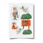 Сахарная и вафельная Картинка для торта «Охотник» — PT100332 | Пищевая печать на торте, сахарной, вафельной бумаге -> PrinTort.ru