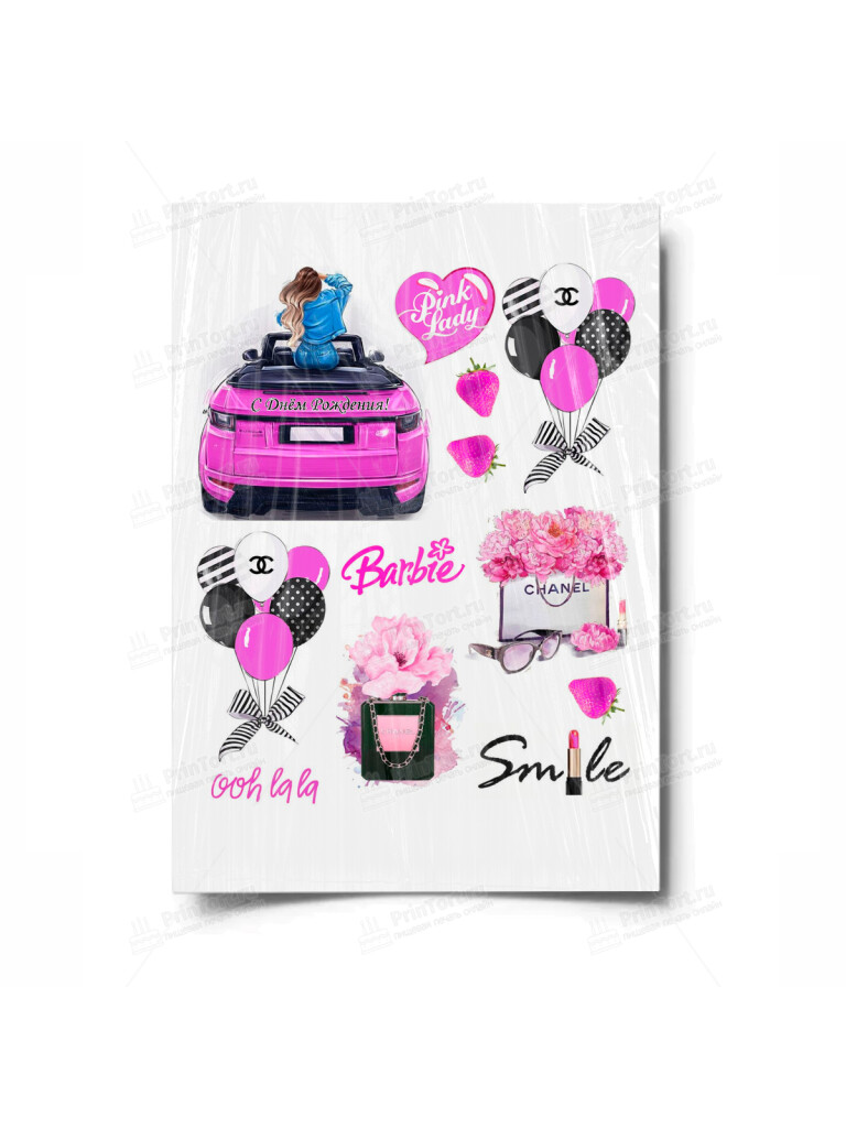 Сахарная и вафельная Картинка для торта «Девушка» — PT100337 | Пищевая печать на торте, сахарной, вафельной бумаге -> PrinTort.ru