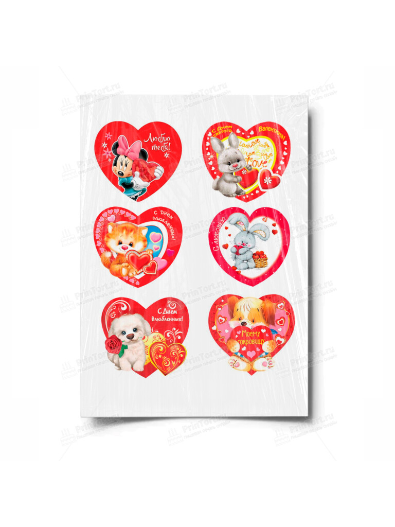 Сахарная и вафельная Картинка для торта «Любовь» — PT100409 | Пищевая печать на торте, сахарной, вафельной бумаге -> PrinTort.ru