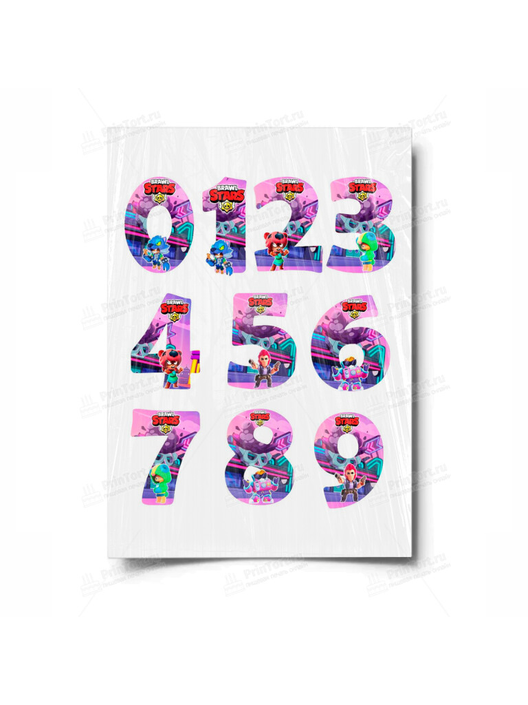 Сахарная и вафельная Картинка для торта «Цифры» — PT100448 | Пищевая печать на торте, сахарной, вафельной бумаге -> PrinTort.ru