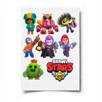 Сахарная и вафельная Картинка для торта «Brawl Stars (Бравл Старс)» — PT100464 | Пищевая печать на торте, сахарной, вафельной бумаге -> PrinTort.ru