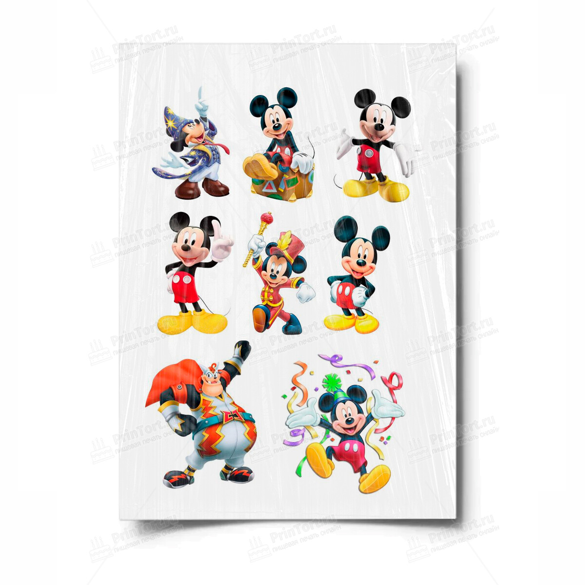 Сахарная и вафельная Картинка для торта «Микки Маус (Mickey mouse)» — PT100473 | Пищевая печать на торте, сахарной, вафельной бумаге -> PrinTort.ru