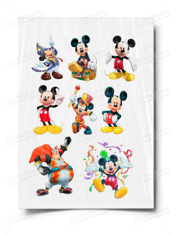 Сахарная и вафельная Картинка для торта «Микки Маус (Mickey mouse)» — PT100473 | Пищевая печать на торте, сахарной, вафельной бумаге -> PrinTort.ru