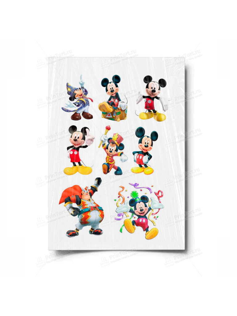 Сахарная и вафельная Картинка для торта «Микки Маус (Mickey mouse)» — PT100473 | Пищевая печать на торте, сахарной, вафельной бумаге -> PrinTort.ru