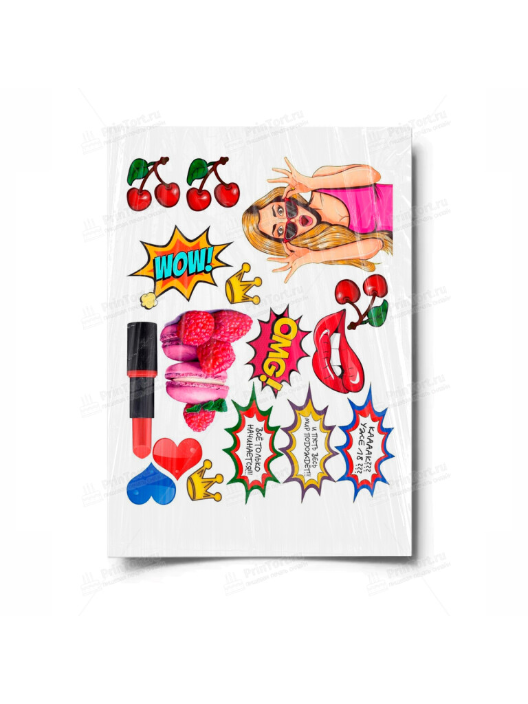 Сахарная и вафельная Картинка для торта «Девушка» — PT100493 | Пищевая печать на торте, сахарной, вафельной бумаге -> PrinTort.ru