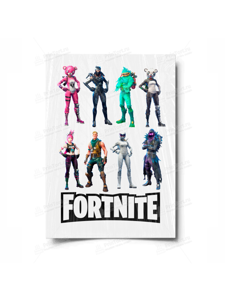 Сахарная и вафельная Картинка для торта «Фортнайт» (Fortnite)- PT100530 | Пищевая печать на торте, сахарной, вафельной бумаге -> PrinTort.ru
