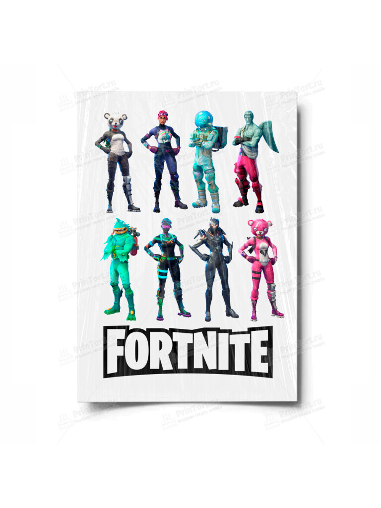 Сахарная и вафельная Картинка для торта «Фортнайт» (Fortnite)- PT100531 | Пищевая печать на торте, сахарной, вафельной бумаге -> PrinTort.ru