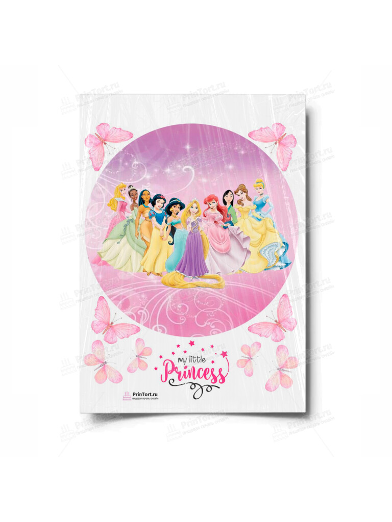Сахарная и вафельная Картинка для торта «Принцессы Дисней (Walt Disney) » — PT100542 | Пищевая печать на торте, сахарной, вафельной бумаге -> PrinTort.ru
