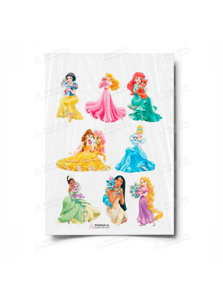 Сахарная и вафельная Картинка для торта «Принцессы Дисней (Walt Disney) » — PT100543 | Пищевая печать на торте, сахарной, вафельной бумаге -> PrinTort.ru