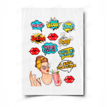 Сахарная и вафельная Картинка для торта «Поп Арт Девушка» — PT100575 | Пищевая печать на торте, сахарной, вафельной бумаге -> PrinTort.ru