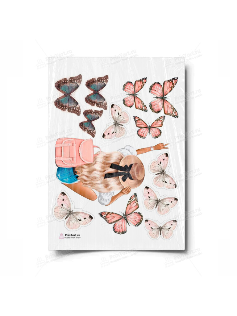 Сахарная и вафельная Картинка для торта «Романтика» — PT100618 | Пищевая печать на торте, сахарной, вафельной бумаге -> PrinTort.ru