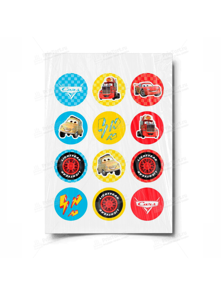 Сахарная, вафельная Картинка для капкейков «Тачки» — PT100630 | Пищевая печать на торте, сахарной, вафельной бумаге -> PrinTort.ru Сахарная и вафельная Картинка для капкейков «Тачки» — PT100630 | Пищевая печать на торте, сахарной, вафельной бумаге -> PrinTort.ru