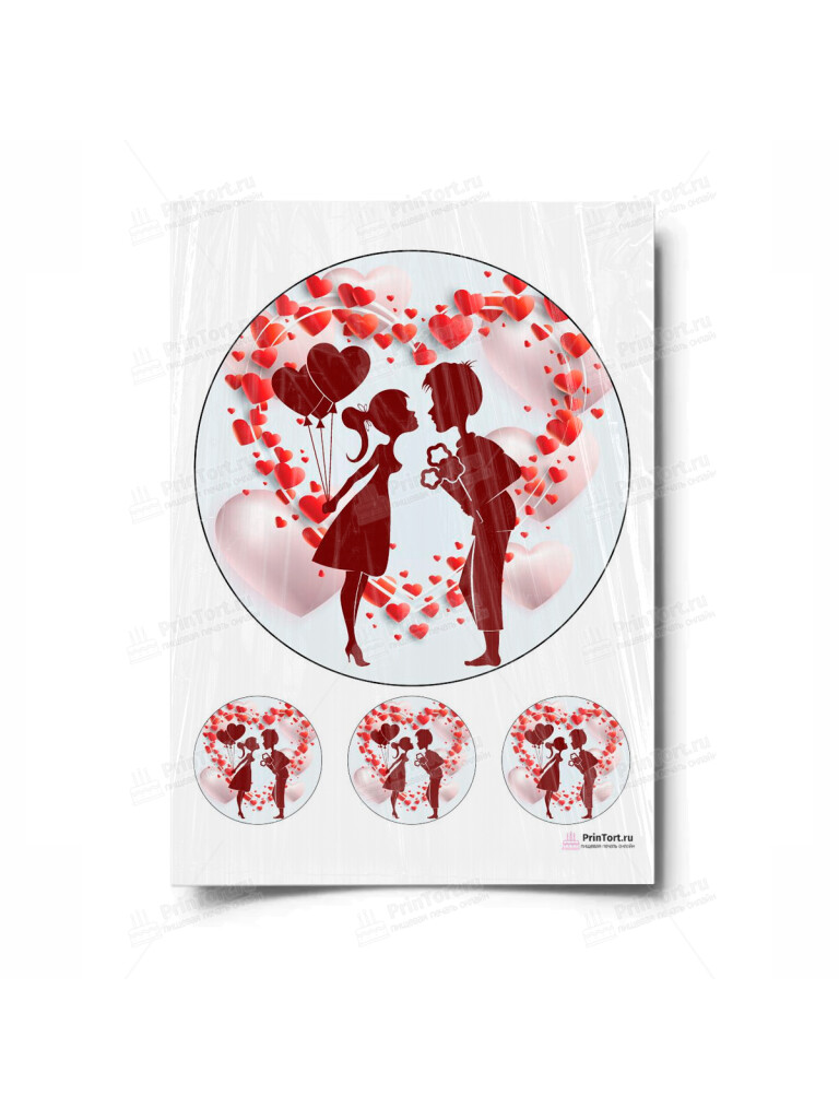 Сахарная и вафельная Картинка для торта «Любовь» — PT100730 | Пищевая печать на торте, сахарной, вафельной бумаге -> PrinTort.ru
