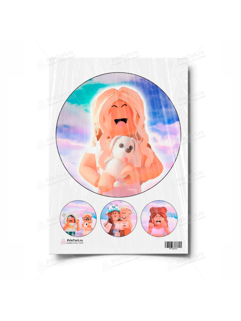 Сахарная и вафельная Картинка для торта»Roblox (Роблокс)» — PT100741 | Пищевая печать на торте, сахарной, вафельной бумаге -> PrinTort.ru