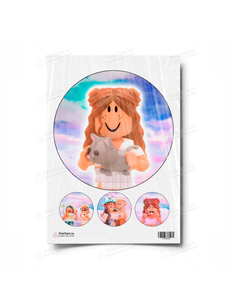 Сахарная и вафельная Картинка для торта»Roblox (Роблокс)» — PT100743 | Пищевая печать на торте, сахарной, вафельной бумаге -> PrinTort.ru