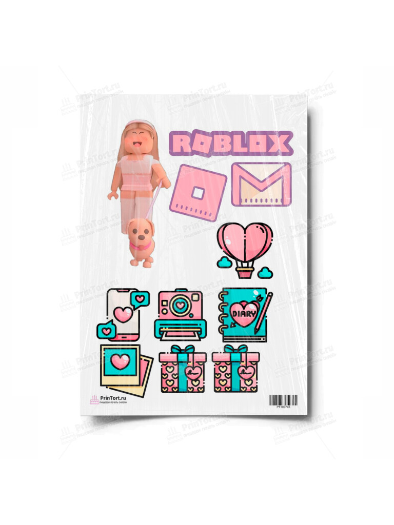 Сахарная и вафельная Картинка для торта»Roblox (Роблокс)» — PT100745 | Пищевая печать на торте, сахарной, вафельной бумаге -> PrinTort.ru