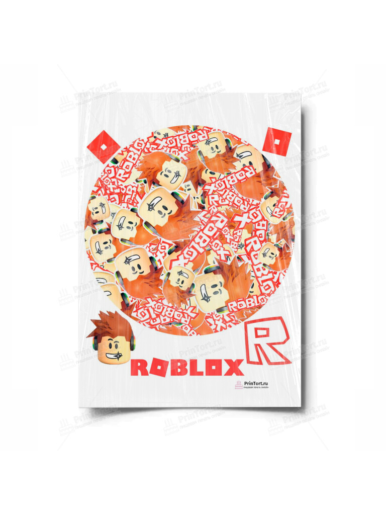 Сахарная и вафельная Картинка для торта»Roblox (Роблокс)» — PT100816 | Пищевая печать на торте, сахарной, вафельной бумаге -> PrinTort.ru