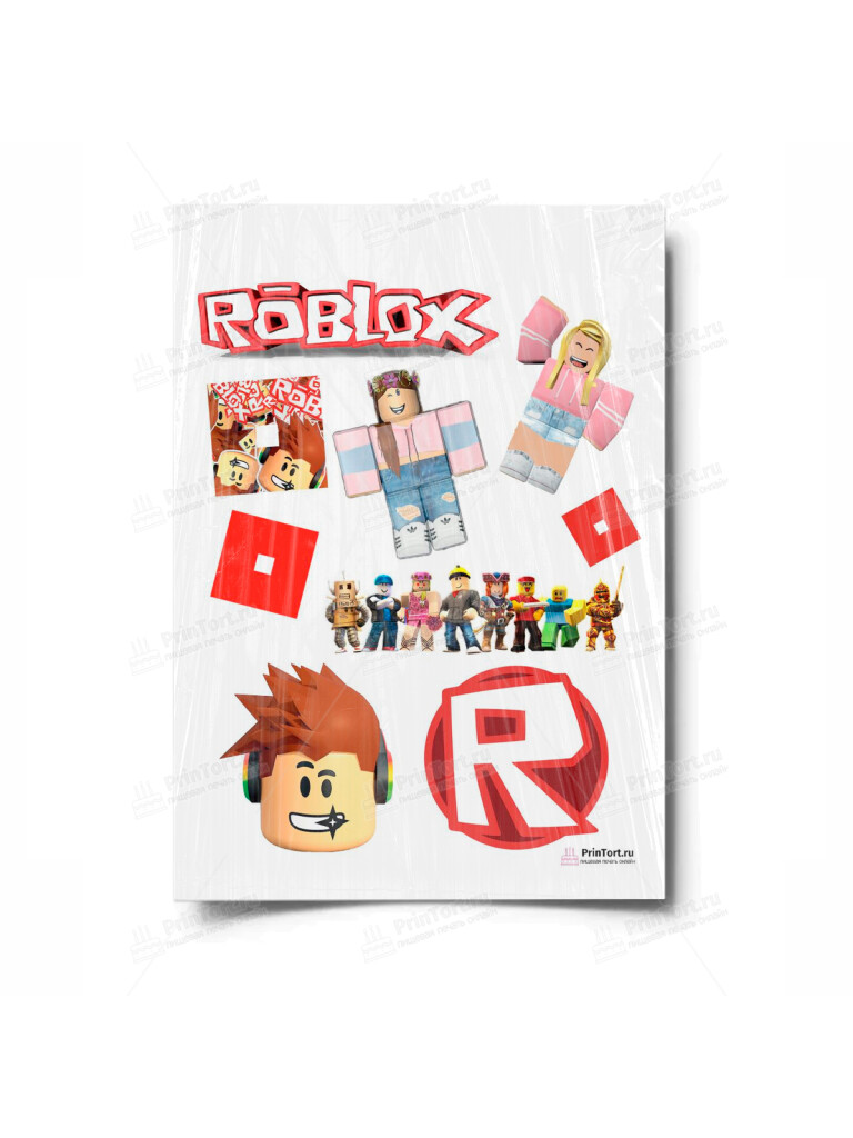 Сахарная и вафельная Картинка для торта»Roblox (Роблокс)» — PT100824 | Пищевая печать на торте, сахарной, вафельной бумаге -> PrinTort.ru