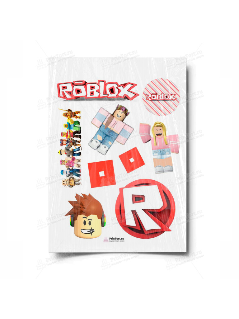 Сахарная и вафельная Картинка для торта»Roblox (Роблокс)» — PT100825 | Пищевая печать на торте, сахарной, вафельной бумаге -> PrinTort.ru