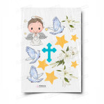 Сахарная и вафельная Картинка для торта»Таинство Крещения» — PT100910 | Пищевая печать на торте, сахарной, вафельной бумаге -> PrinTort.ru